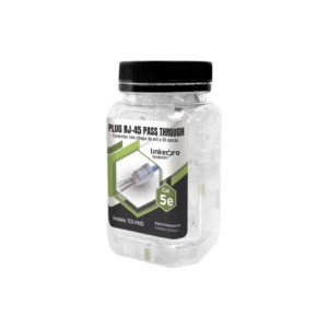 Bote con 100 Plugs Pass through RJ45 Cat5e si