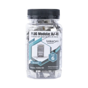 Bote con 100 Piezas de Plug Modular RJ45 Cat6