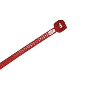 Cincho de nylon color rojo 48 x 300mm 100pzs