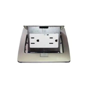 Mini caja de piso rectangular en acero inoxid