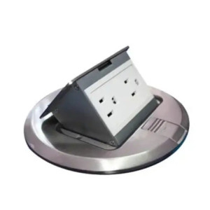 Mini caja de piso redonda acero inoxidable 2