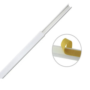 Canaleta color blanco de PVC auto extinguible