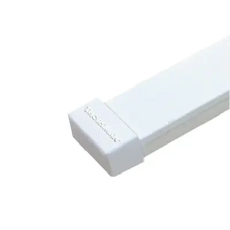 Tapa final color blanco de PVC auto extinguib