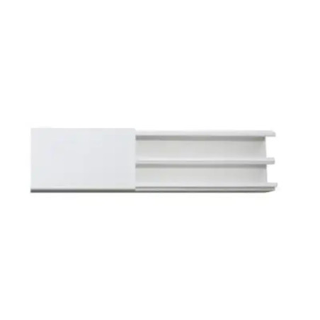 Canaleta en color blanco de PVC auto extingui