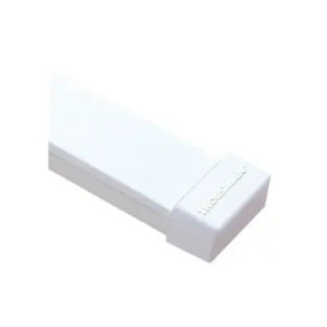 Tapa final color blanco de PVC auto extinguib