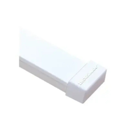 Tapa final color blanco de PVC auto extinguib