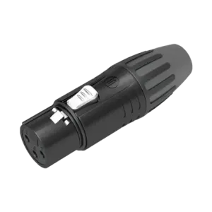 Conector XLR hembra  Carcasa Enchapada en Negro  C Conector XLR hembra  Carcasa Enchapada en Negro  C