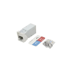 Jack Z-MAX Cat6A, UTP, Montaje híbrido en Pla