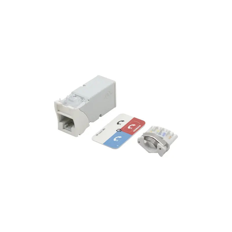 Jack Z-MAX Cat6A, UTP, Montaje híbrido en Pla Jack Z-MAX Cat6A, UTP, Montaje híbrido en Pla