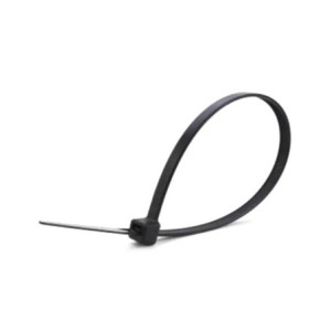 Corbata o Cincho de Nylon Color Negro, 76 x 4