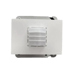 Marco blanco con placa metalica para caja american