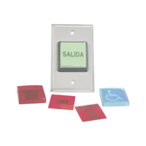 Botón de SalidaMÚLTIPLES Placas/ Luz LED /2 Años G