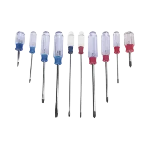 Juego de 10 Desarmadores Mango Plástico Uso Ligero