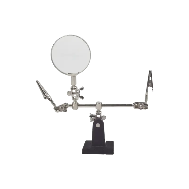 Soporte con lupa y dos brazos con clip. Ideal para Soporte con lupa y dos brazos con clip. Ideal para
