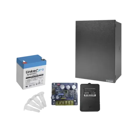 Kit con fuente PLB3 con salida de 12 Vcc a 4 Amper