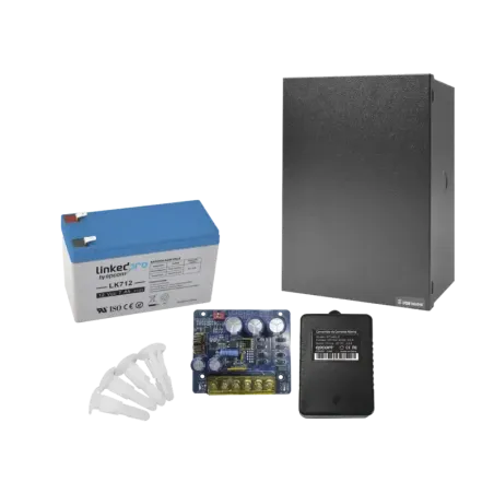 Kit con fuente PLB3 con salida de 12 Vcc a 4 Amper
