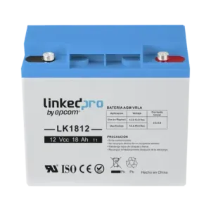 Batería 12 V18 AhULTecnología AGMVida útil promedi