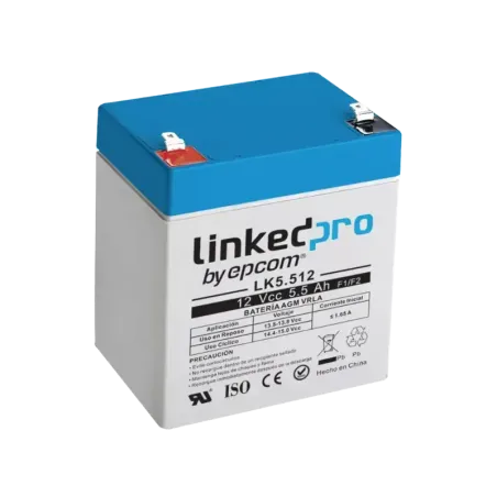 Batería 12 V5.5 AhULVida útil promedio 5 añosTecno