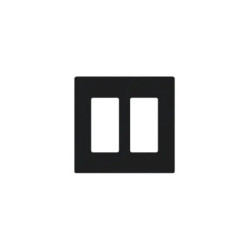 Placa de pared 2 espacio, para atenuador dimmer, s