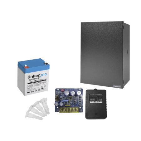 Kit con fuente PLB3 con salida de 12 Vcc a 4