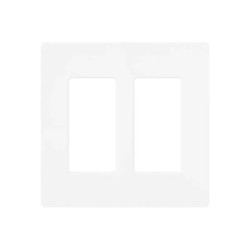 Placa de pared 2 espacios, para atenuador dimmer,