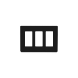 Placa de pared 3 espacio, para atenuador dimmer, s