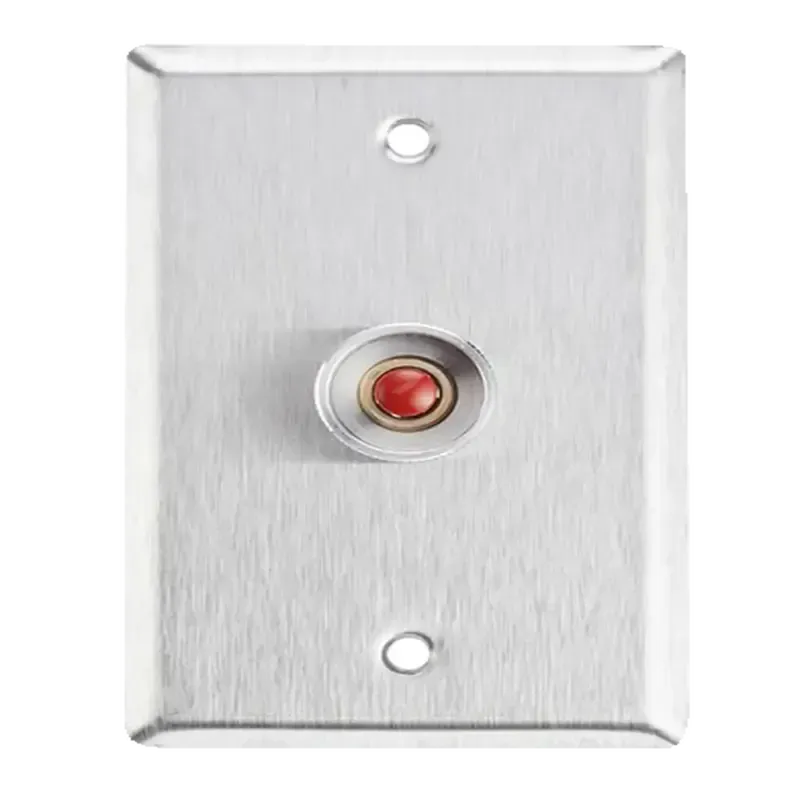 Botón de Pánico con Placa en Acero Inoxidable/ N.O Botón de Pánico con Placa en Acero Inoxidable/ N.O