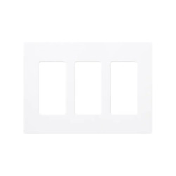 Placa de pared 3 espacios, color blanco, para aten