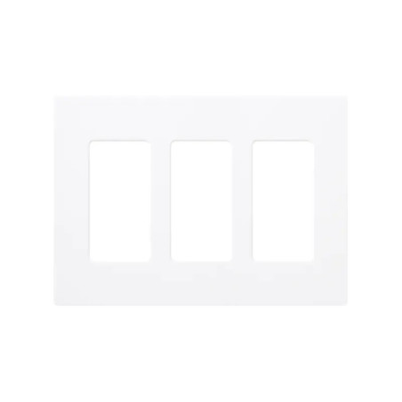 Placa de pared 3 espacios, color blanco, para aten