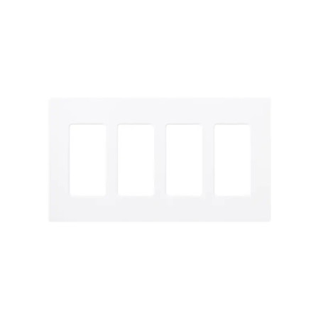 Placa de pared 4 espacios, color blanco, para aten