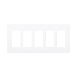 Placa de pared 5 espacios, para atenuador dimmer,