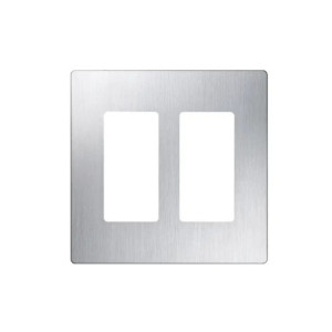 Placa de pared 2 espacios, diseño tipo metáli