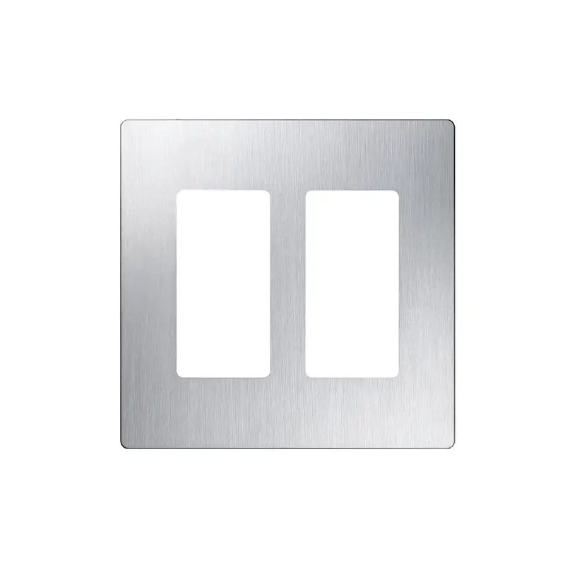 Placa de pared 2 espacios, diseño tipo metáli Placa de pared 2 espacios, diseño tipo metáli