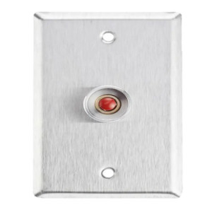 Boton de Panico con Placa en Acero Inoxidable