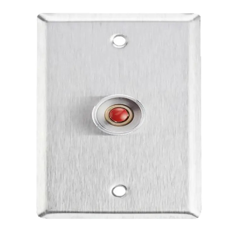 Boton de Panico con Placa en Acero Inoxidable