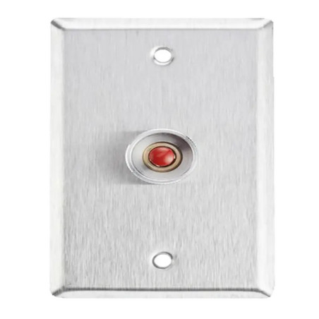 Boton de Panico con Placa en Acero Inoxidable