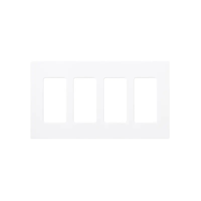 Placa de pared 4 espacios, color blanco, para