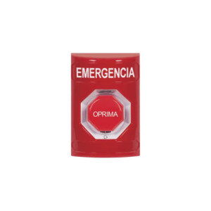 Boton de Emergencia Texto en Español Color
