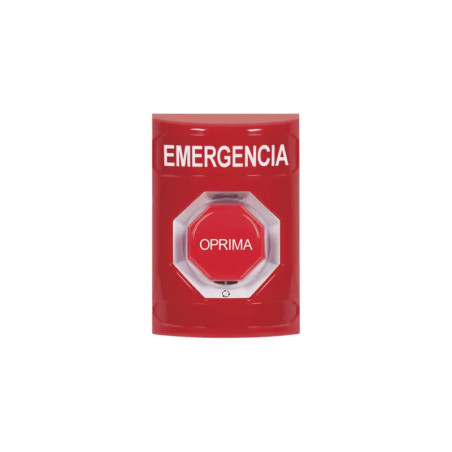 Boton de Emergencia Texto en Español Color