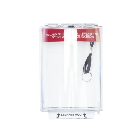 Cubierta Universal Transparente con Sirena, Texto