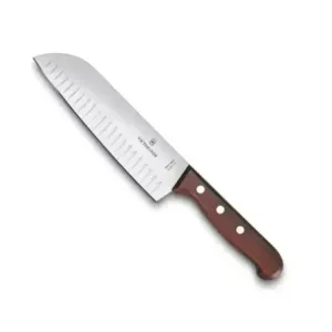 Cuchillo Santoku Wood de 17 cm, Filo con Alvéolos
