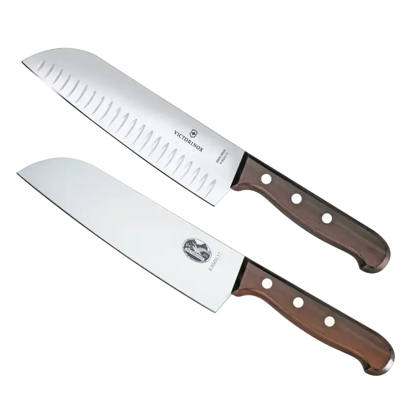 Set de 2 Cuchillos Santoku Wood de Mango de Madera Set de 2 Cuchillos Santoku Wood de Mango de Madera