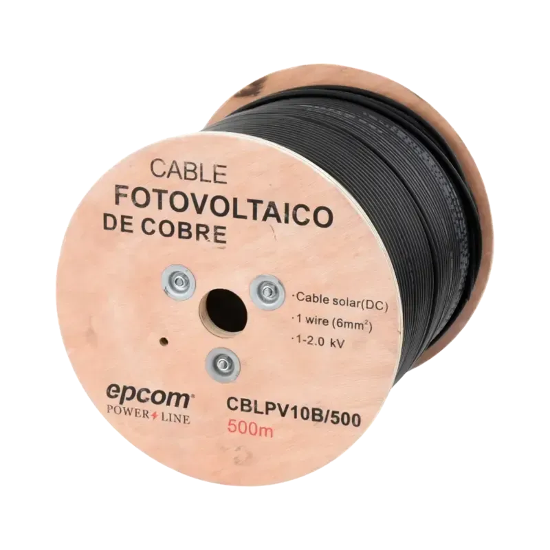 Carrete de 500 MetrosCable Fotovoltaico Negro6mm² Carrete de 500 MetrosCable Fotovoltaico Negro6mm²