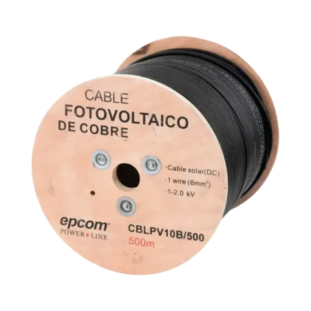 Carrete de 500 MetrosCable Fotovoltaico Negro6mm²