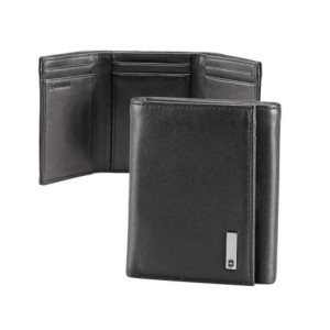 Cartera Athens Negra de Piel con Compartiment