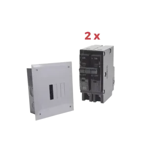 Kit Centro de Carga 4P para empotrar con 2 Interru