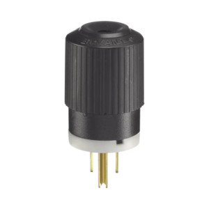 Clavija Negra 15 A 125 V CA 2 Polos 3 Hilos N