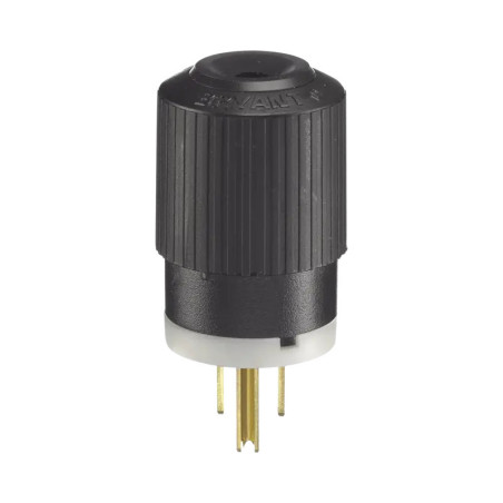 Clavija Negra 15 A 125 V CA 2 Polos 3 Hilos N