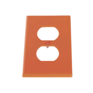 Tapa para Contacto Dúplex Color naranja