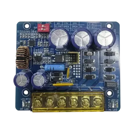 6 o 12  o 24 Vcc @ 4 AFuente tipo tarjeta/ 1 salid